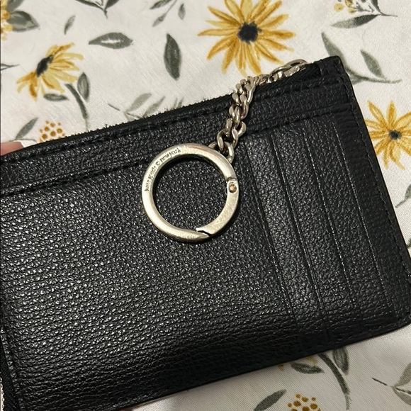 Kate Spade Darcy Lzip Black Leather Card Holder with Keychain - Picture 3 of 6